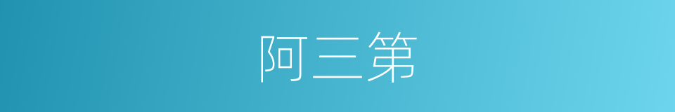 阿三第的同义词