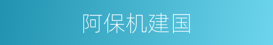 阿保机建国的同义词