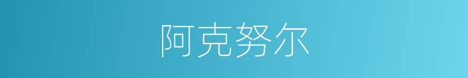 阿克努尔的同义词