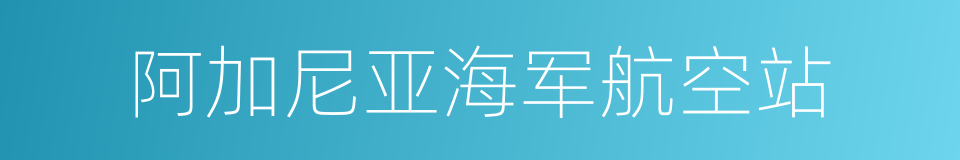 阿加尼亚海军航空站的同义词