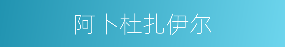 阿卜杜扎伊尔的同义词