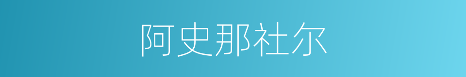阿史那社尔的同义词