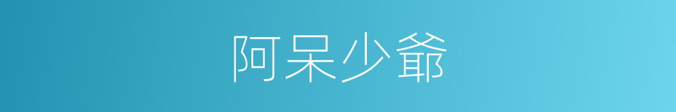 阿呆少爺的同義詞