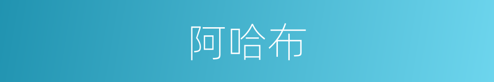 阿哈布的同义词