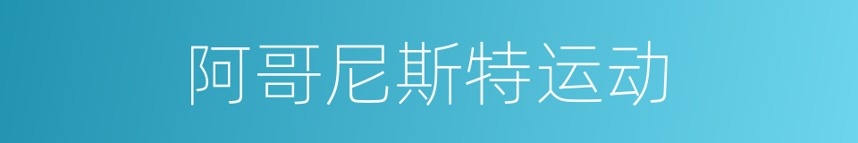 阿哥尼斯特运动的同义词