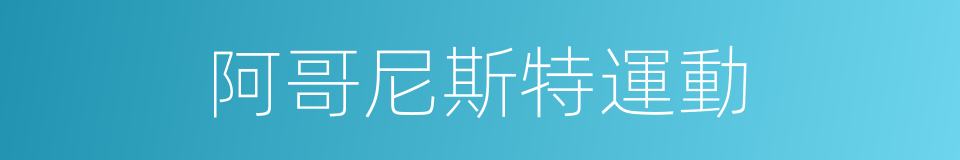 阿哥尼斯特運動的同義詞