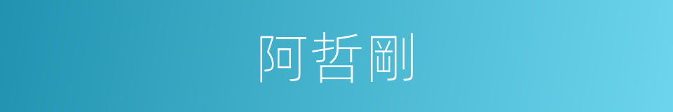 阿哲剛的同義詞