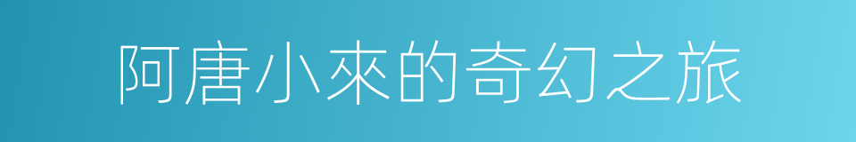 阿唐小來的奇幻之旅的同義詞
