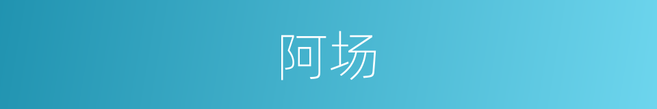 阿场的意思