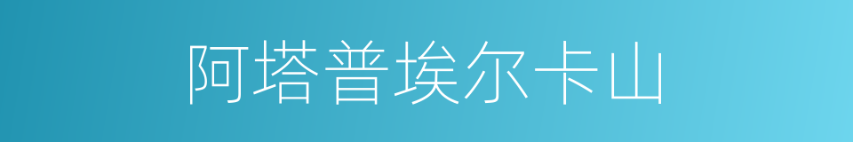 阿塔普埃尔卡山的同义词