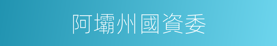 阿壩州國資委的同義詞