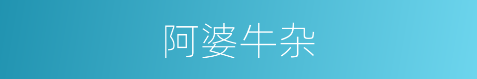 阿婆牛杂的同义词