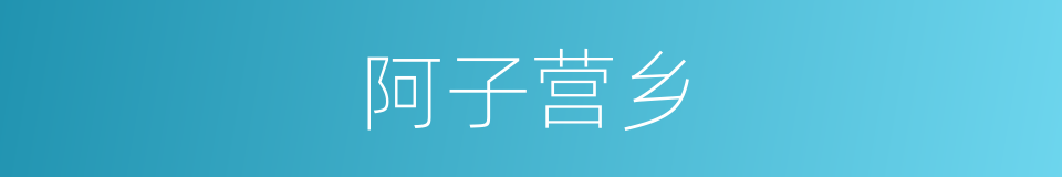 阿子营乡的同义词