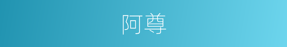 阿尊的意思