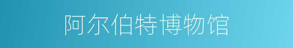 阿尔伯特博物馆的同义词