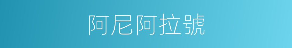 阿尼阿拉號的同義詞
