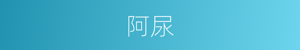 阿尿的意思