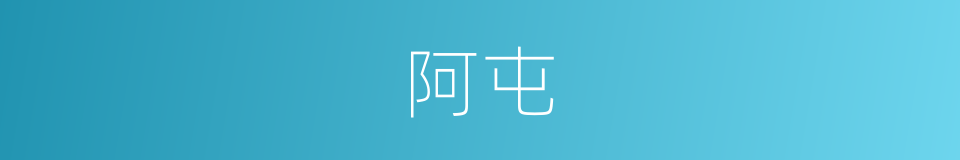 阿屯的意思