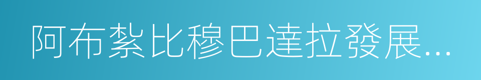 阿布紮比穆巴達拉發展公司的同義詞