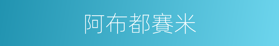 阿布都賽米的同義詞