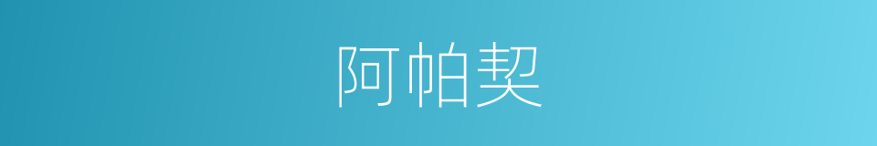 阿帕契的同义词