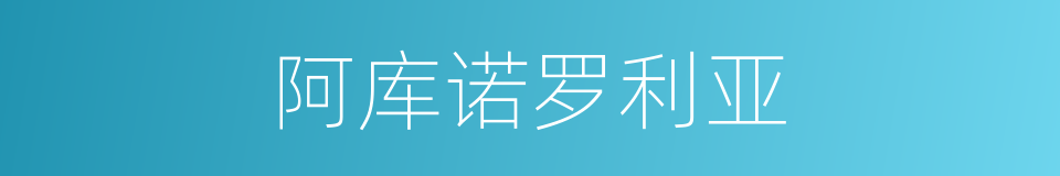 阿库诺罗利亚的同义词