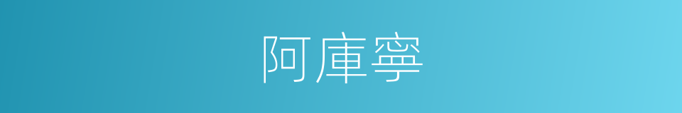 阿庫寧的同義詞