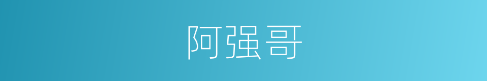 阿强哥的同义词