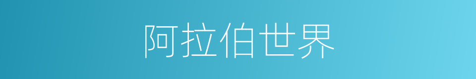 阿拉伯世界的同义词