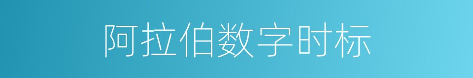 阿拉伯数字时标的同义词