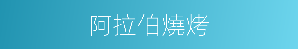 阿拉伯燒烤的同義詞