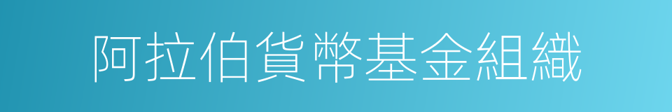 阿拉伯貨幣基金組織的同義詞