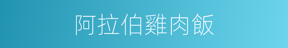 阿拉伯雞肉飯的同義詞
