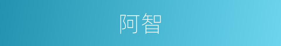 阿智的同义词