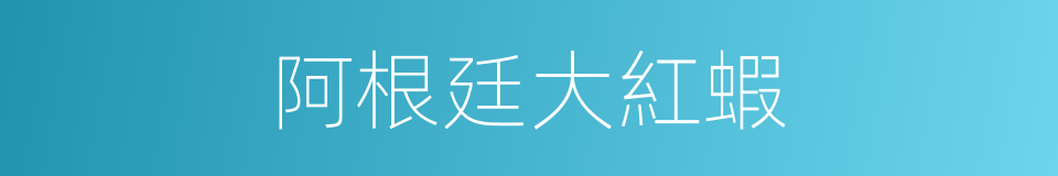 阿根廷大紅蝦的同義詞