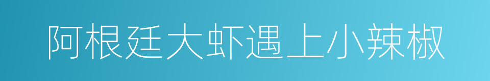 阿根廷大虾遇上小辣椒的同义词