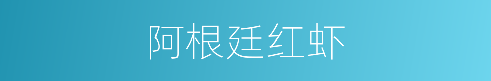 阿根廷红虾的同义词