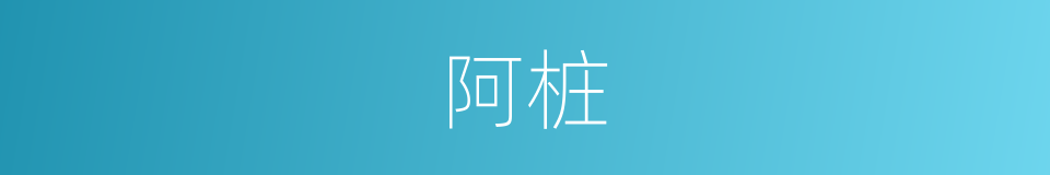 阿桩的意思