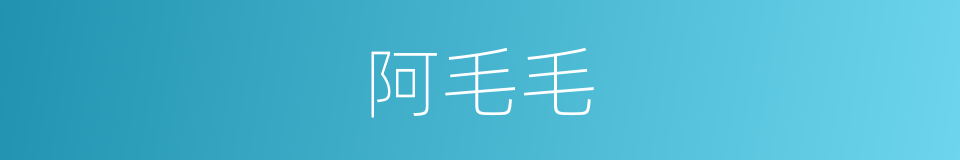 阿毛毛的意思