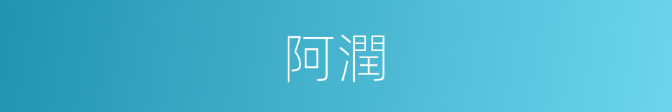 阿潤的意思