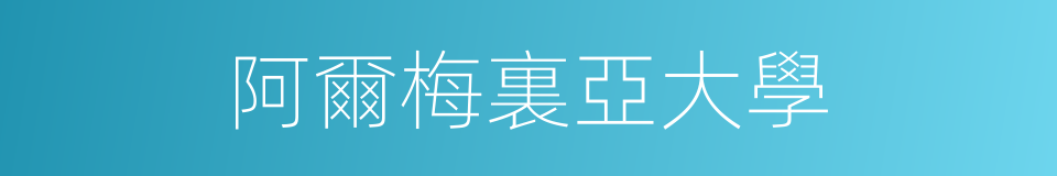 阿爾梅裏亞大學的同義詞
