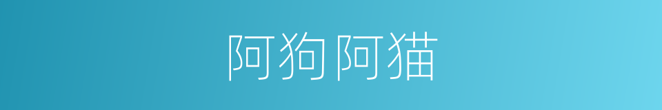 阿狗阿猫的意思