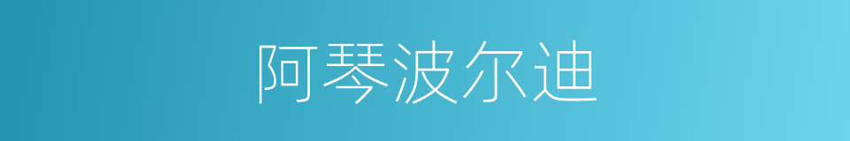 阿琴波尔迪的同义词