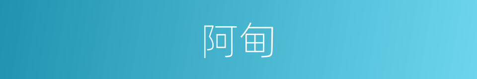 阿甸的意思