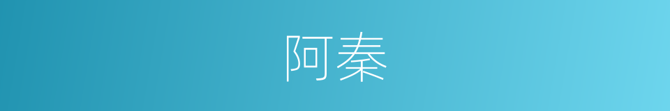 阿秦的意思