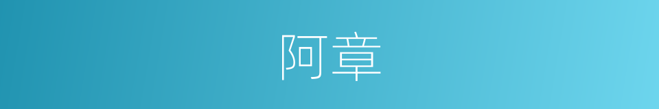 阿章的意思