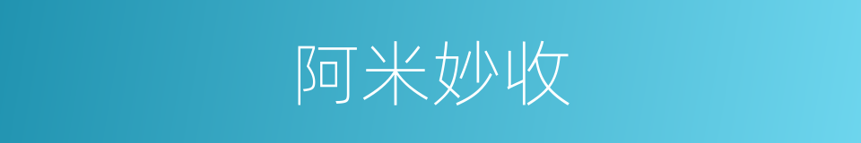 阿米妙收的同义词
