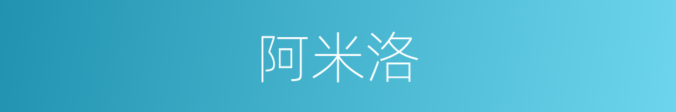 阿米洛的同义词