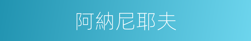 阿納尼耶夫的同義詞
