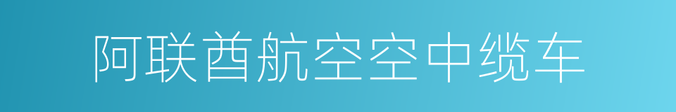 阿联酋航空空中缆车的同义词